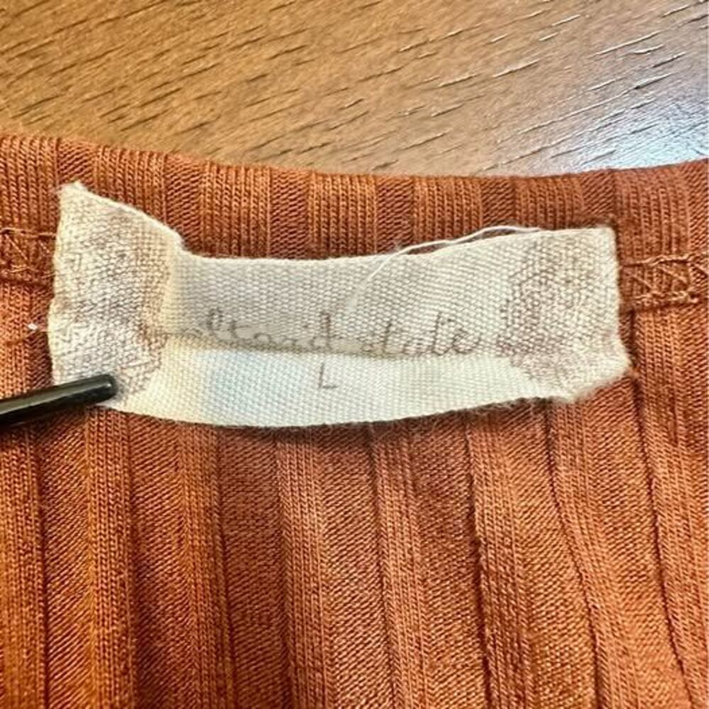 Altar'd State Rust Ribbed Sleeveless Tank Top Size L - Picture 4 of 7